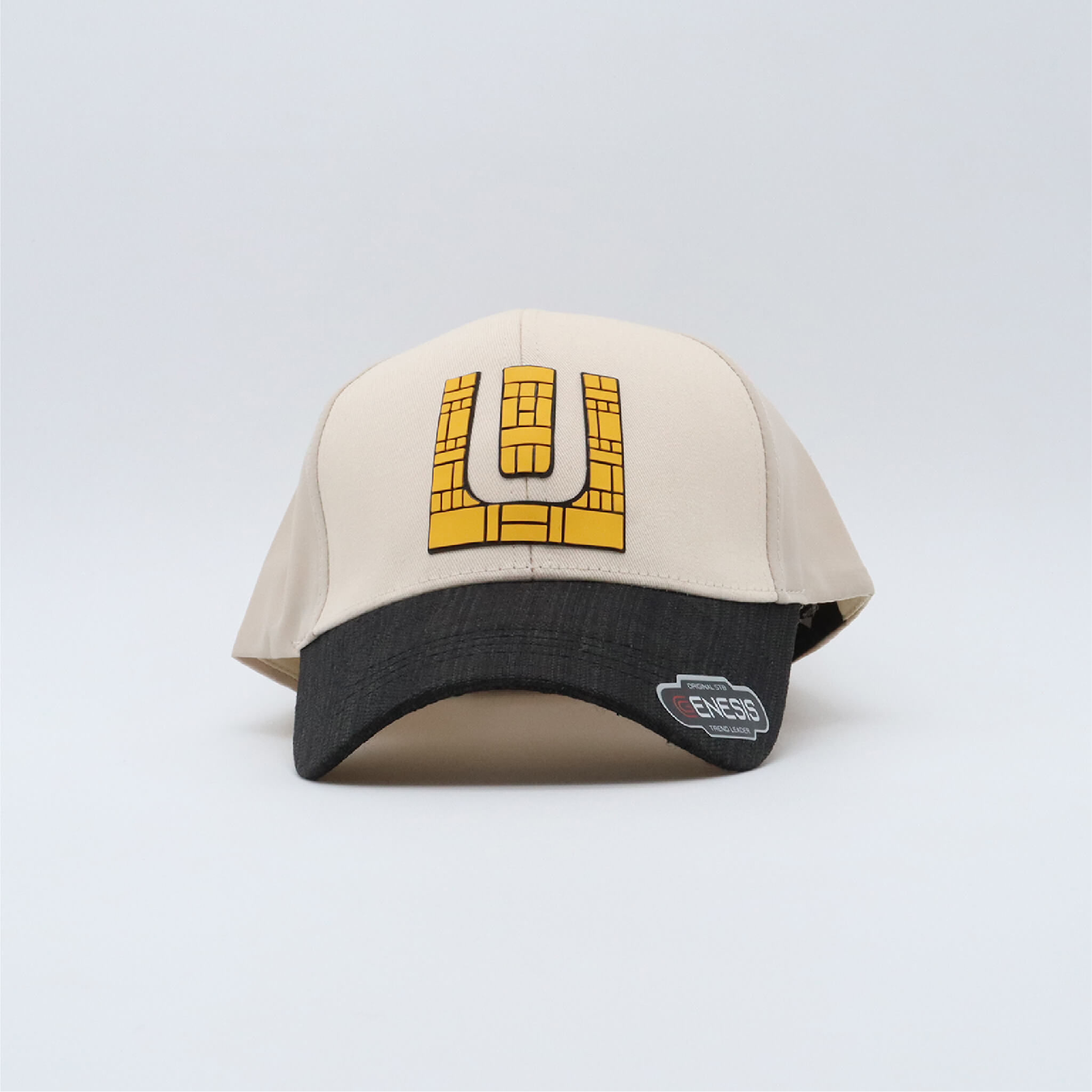Gorra beige ajustable (Logo amarillo y negro).